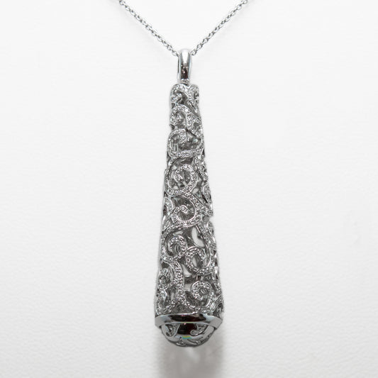 Diamond Drop Pave Necklace