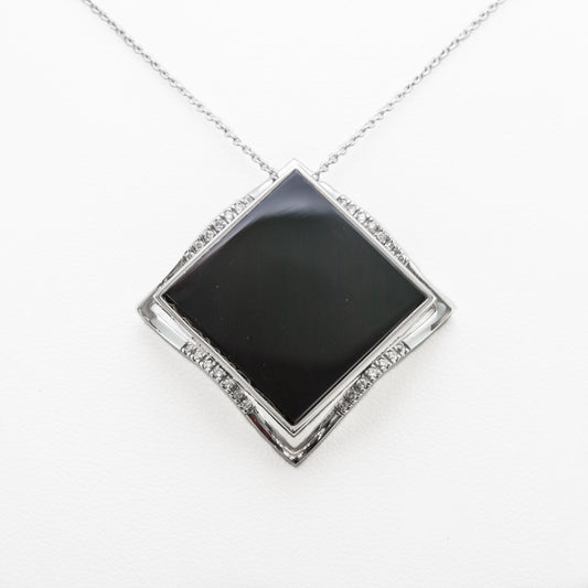 Onyx & Diamond Necklace